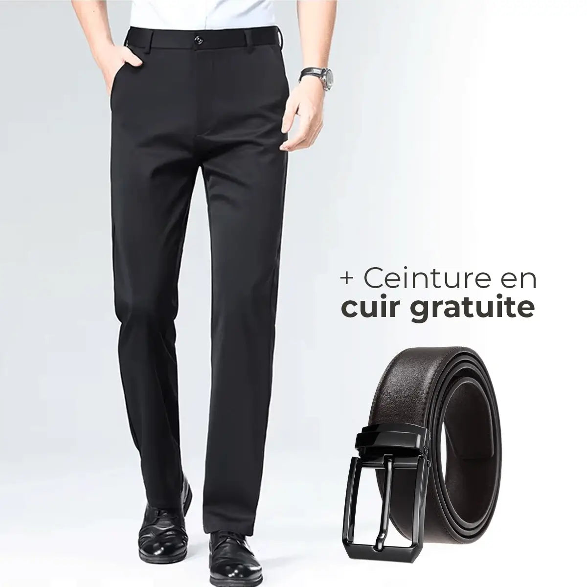 Luffy® Stretchy Social Trousers (+ Free Leather Belt)